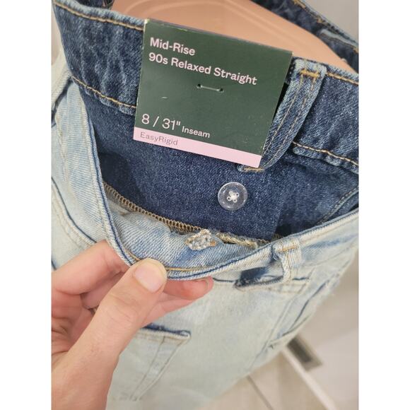 Wild Fable Women's Mid-Rise 90's Relaxed Straight Jeans Size 8 31" Inseam Y2K - Picture 10 of 10
